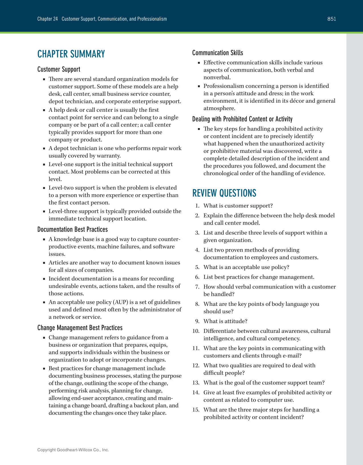 Computer Service and Repair, 5th Edition page 868