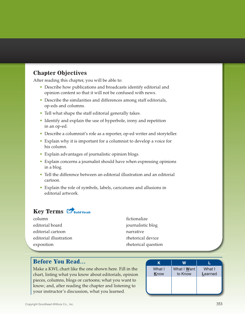 Journalism: Publishing Across Media, 2nd Edition page 353