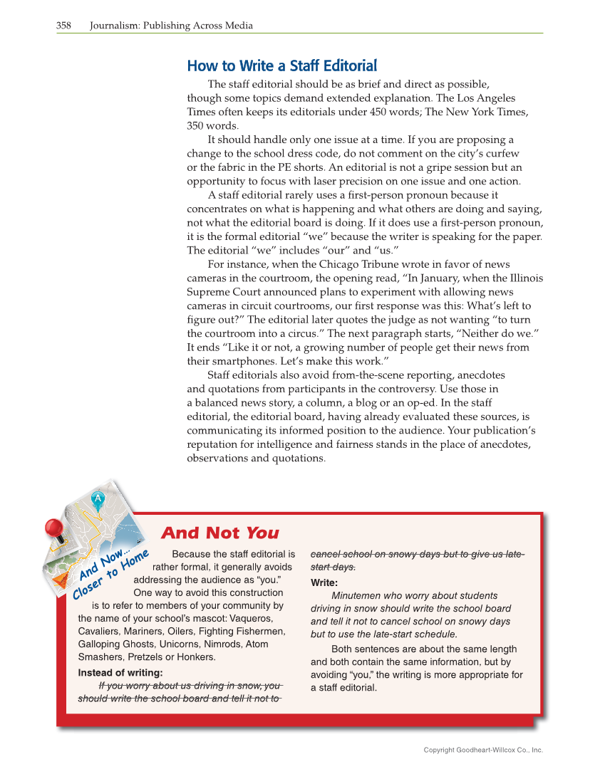Journalism: Publishing Across Media, 2nd Edition page 358