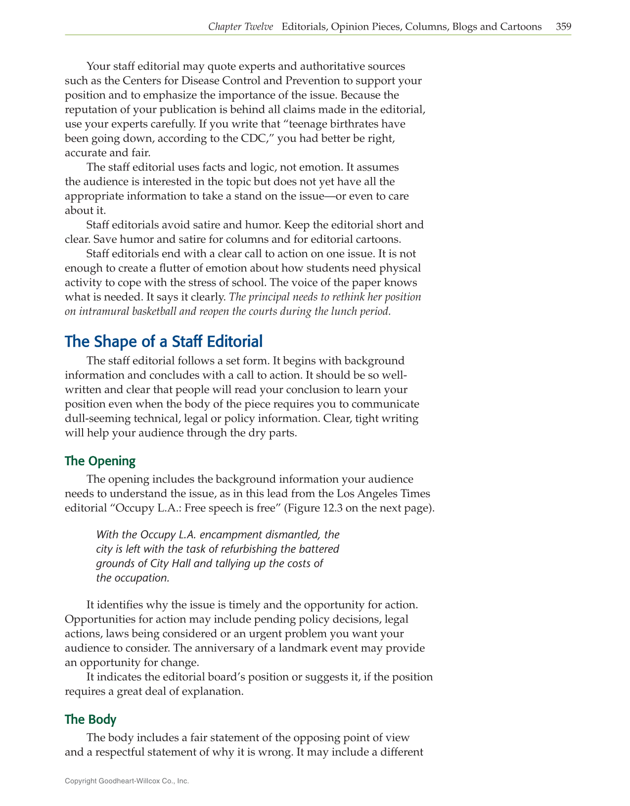 Journalism: Publishing Across Media, 2nd Edition page 359