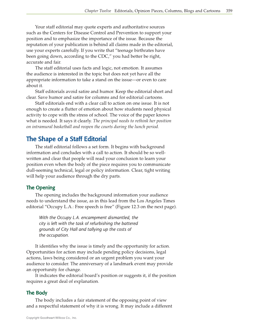 Journalism: Publishing Across Media, 2nd Edition page 359