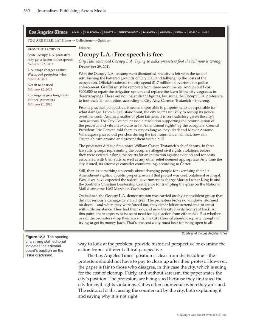 Journalism: Publishing Across Media, 2nd Edition page 360