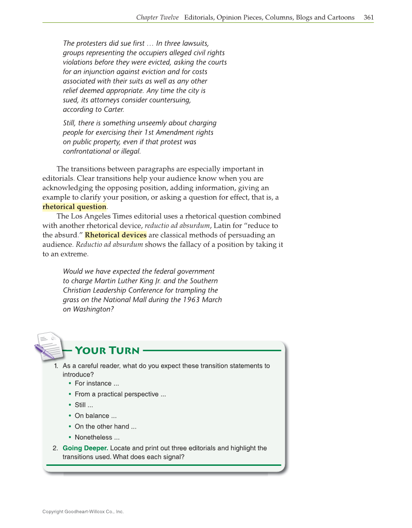 Journalism: Publishing Across Media, 2nd Edition page 361