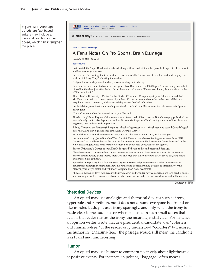 Journalism: Publishing Across Media, 2nd Edition page 364