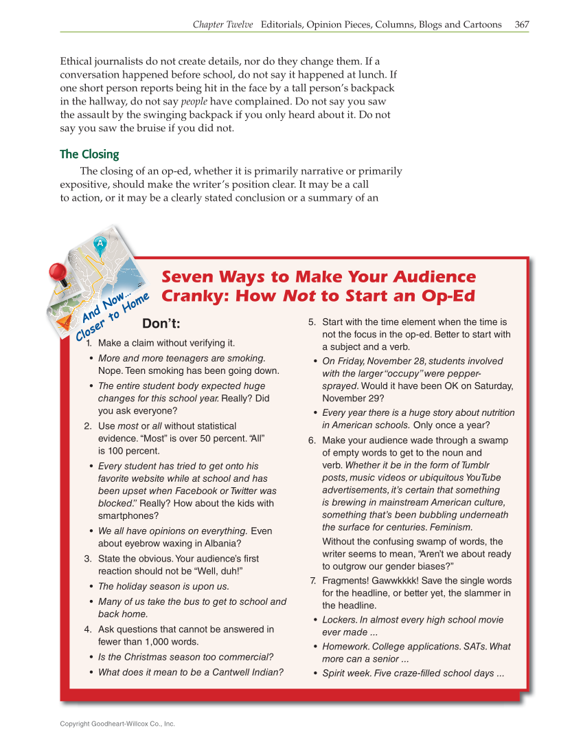 Journalism: Publishing Across Media, 2nd Edition page 367