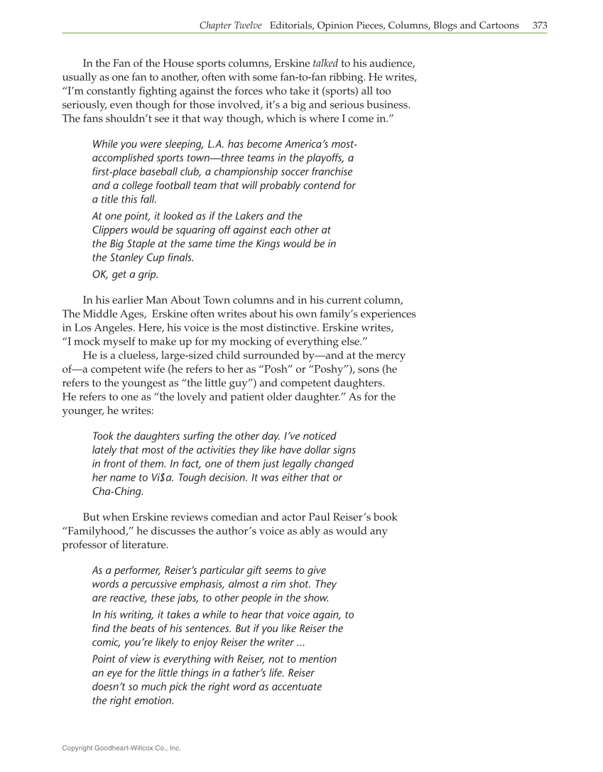 Journalism: Publishing Across Media, 2nd Edition page 373