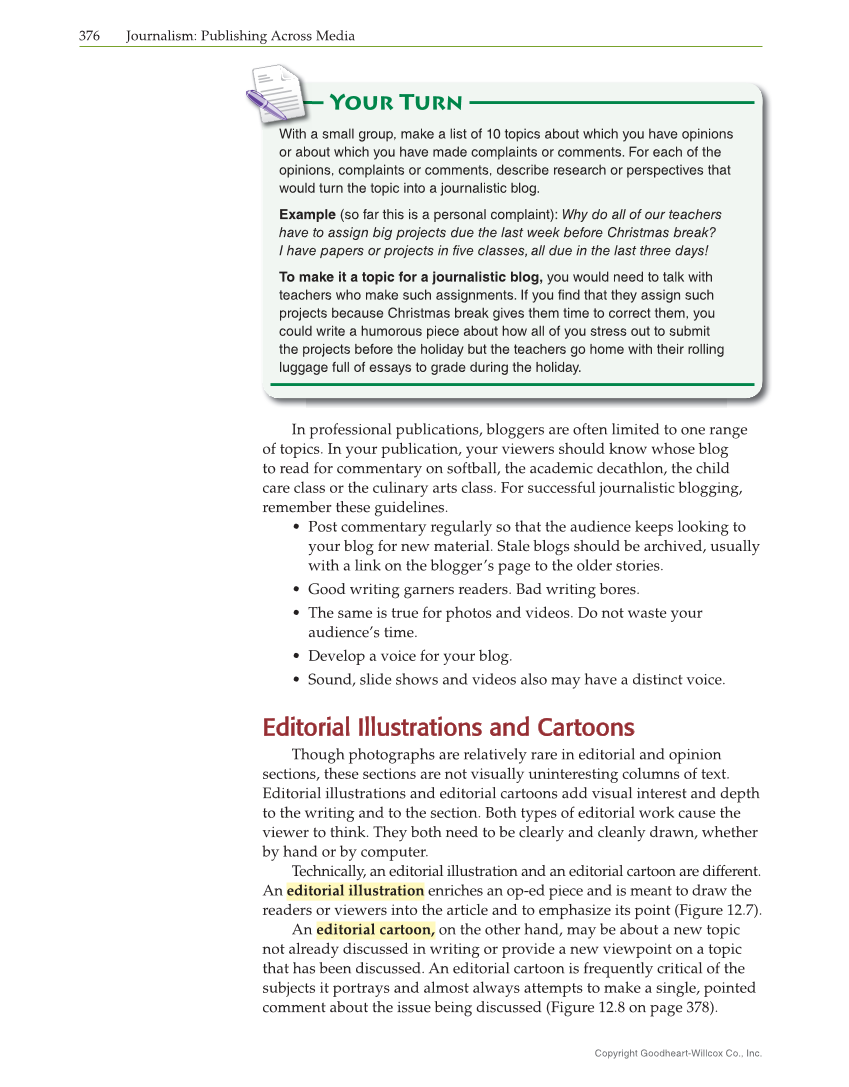 Journalism: Publishing Across Media, 2nd Edition page 376