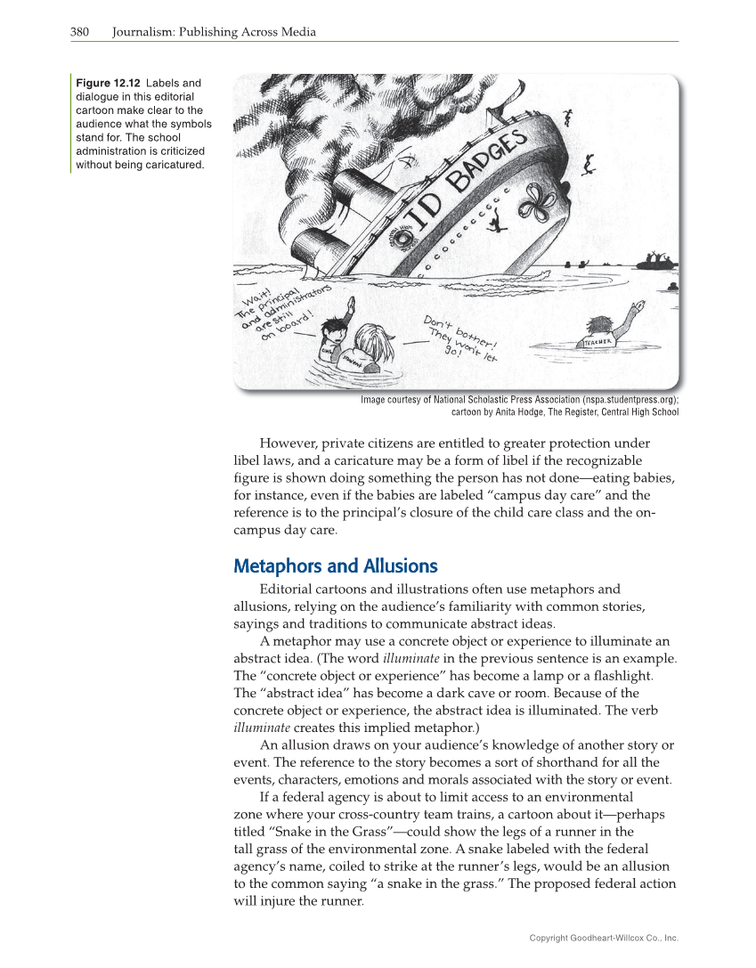 Journalism: Publishing Across Media, 2nd Edition page 380