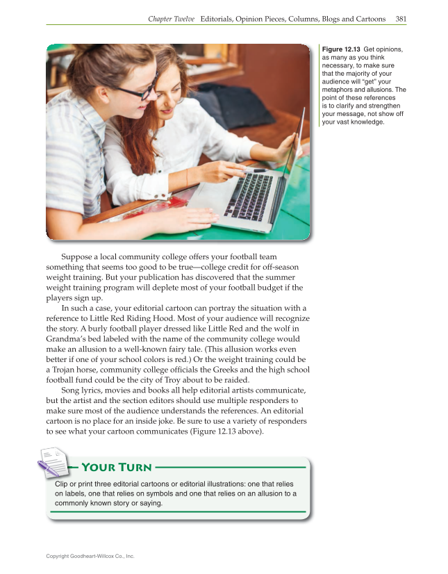 Journalism: Publishing Across Media, 2nd Edition page 381