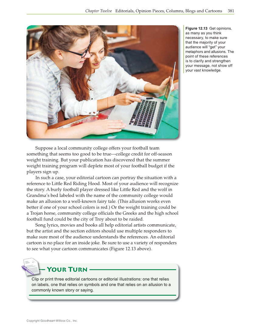 Journalism: Publishing Across Media, 2nd Edition page 381