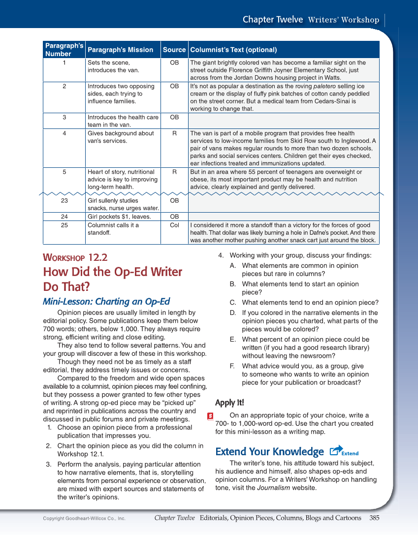 Journalism: Publishing Across Media, 2nd Edition page 385