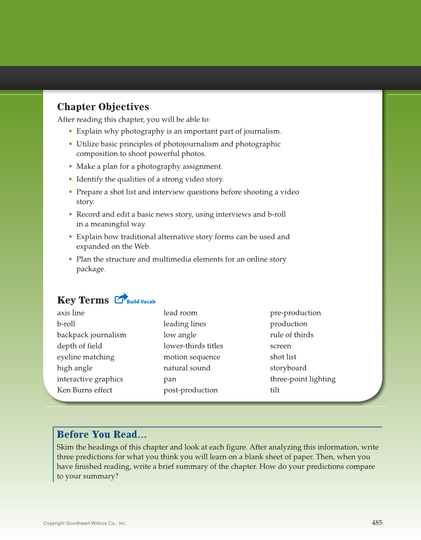 Journalism: Publishing Across Media, 2nd Edition page 485