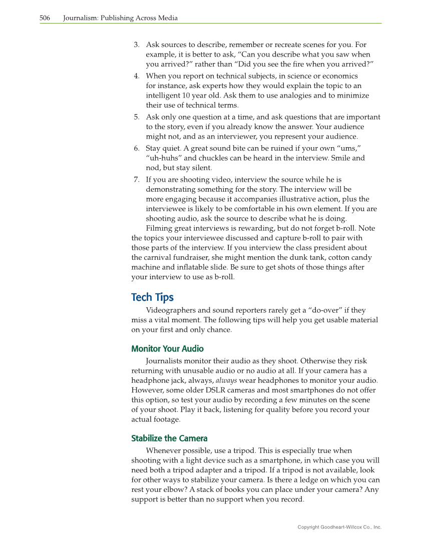 Journalism: Publishing Across Media, 2nd Edition page 506