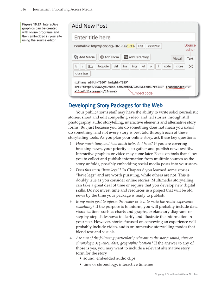Journalism: Publishing Across Media, 2nd Edition page 516