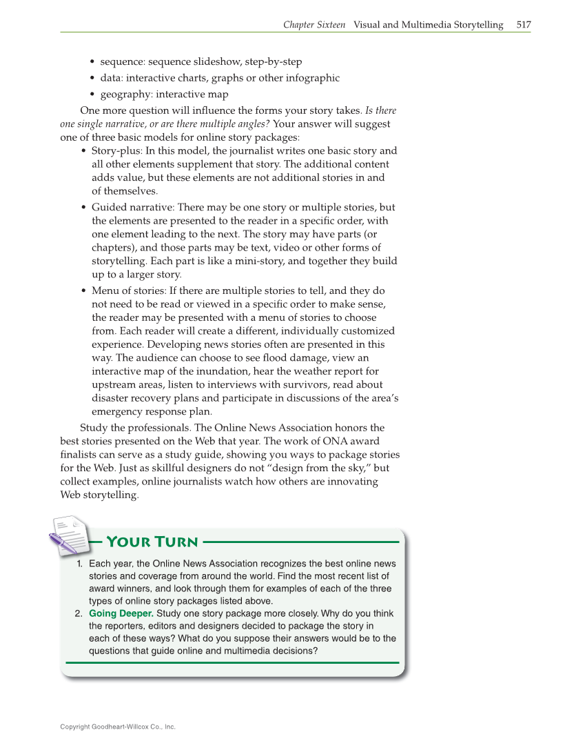 Journalism: Publishing Across Media, 2nd Edition page 517