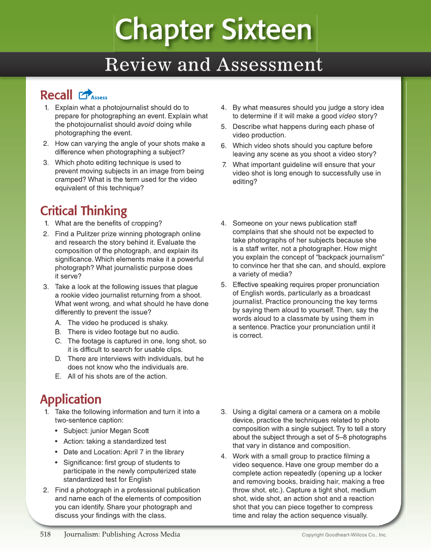 Journalism: Publishing Across Media, 2nd Edition page 518