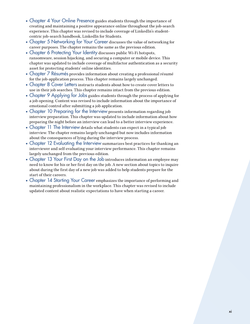 Connect to Your Career 3e page xi