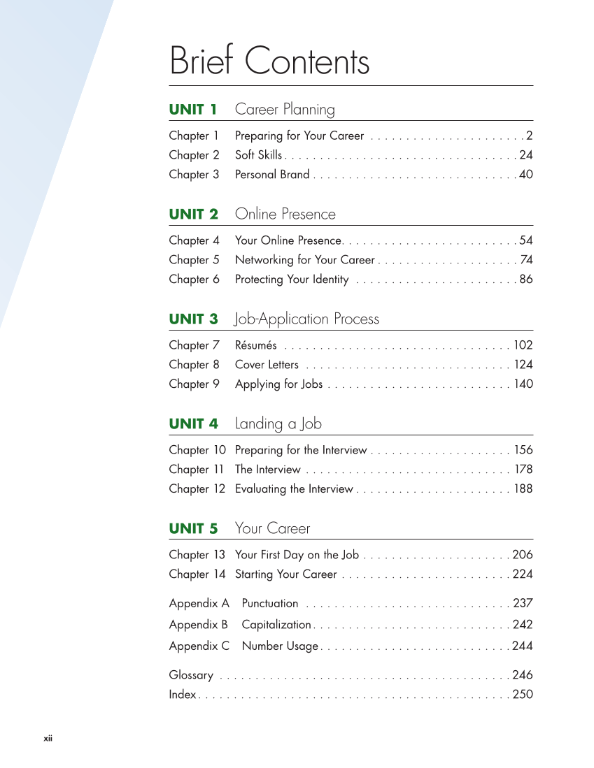 Connect to Your Career 3e page xii