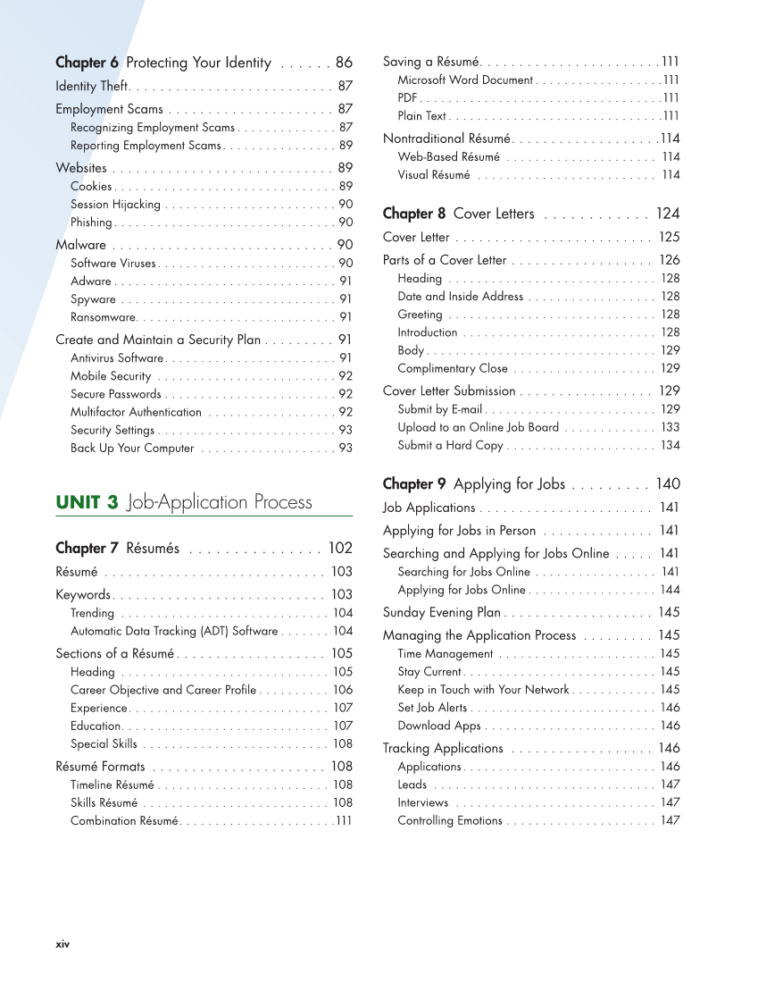 Connect to Your Career 3e page xiv