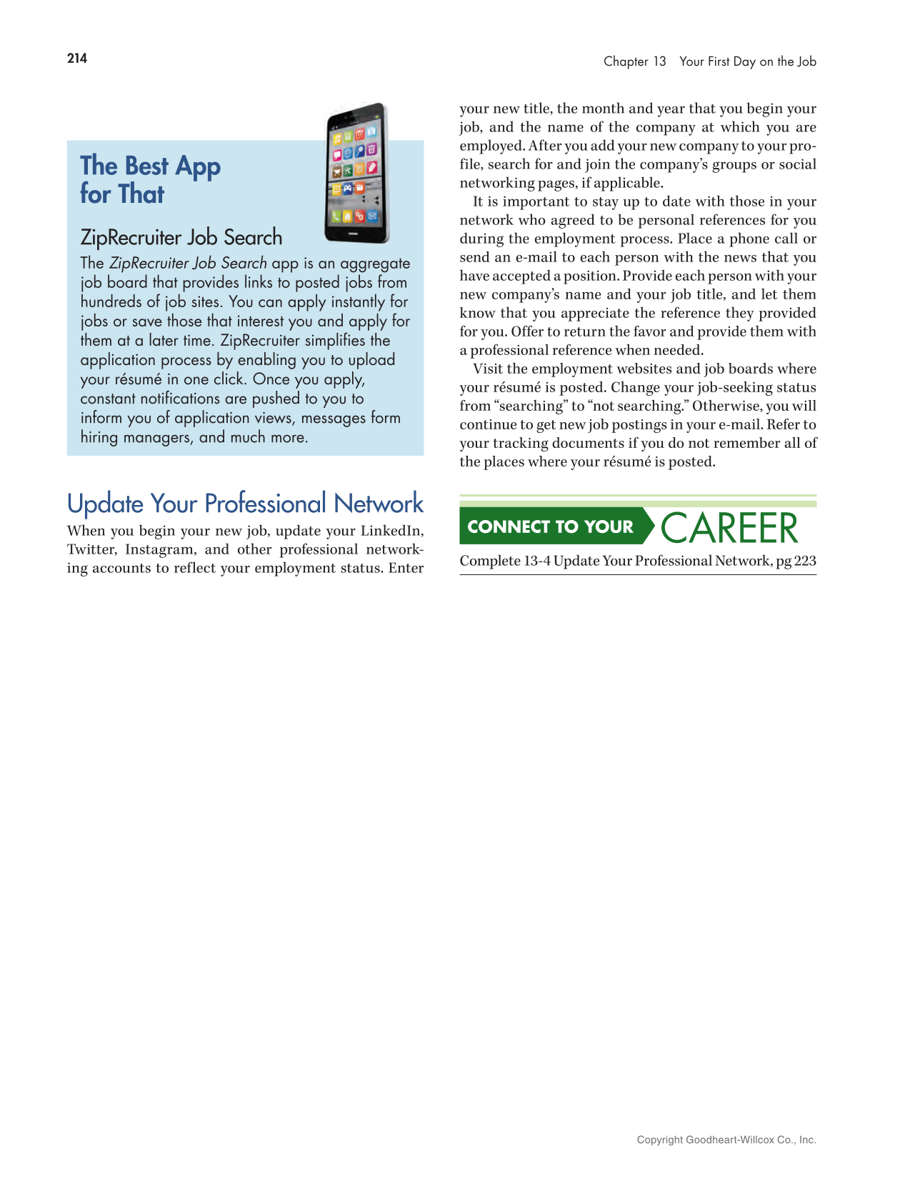 Connect to Your Career 3e page 214