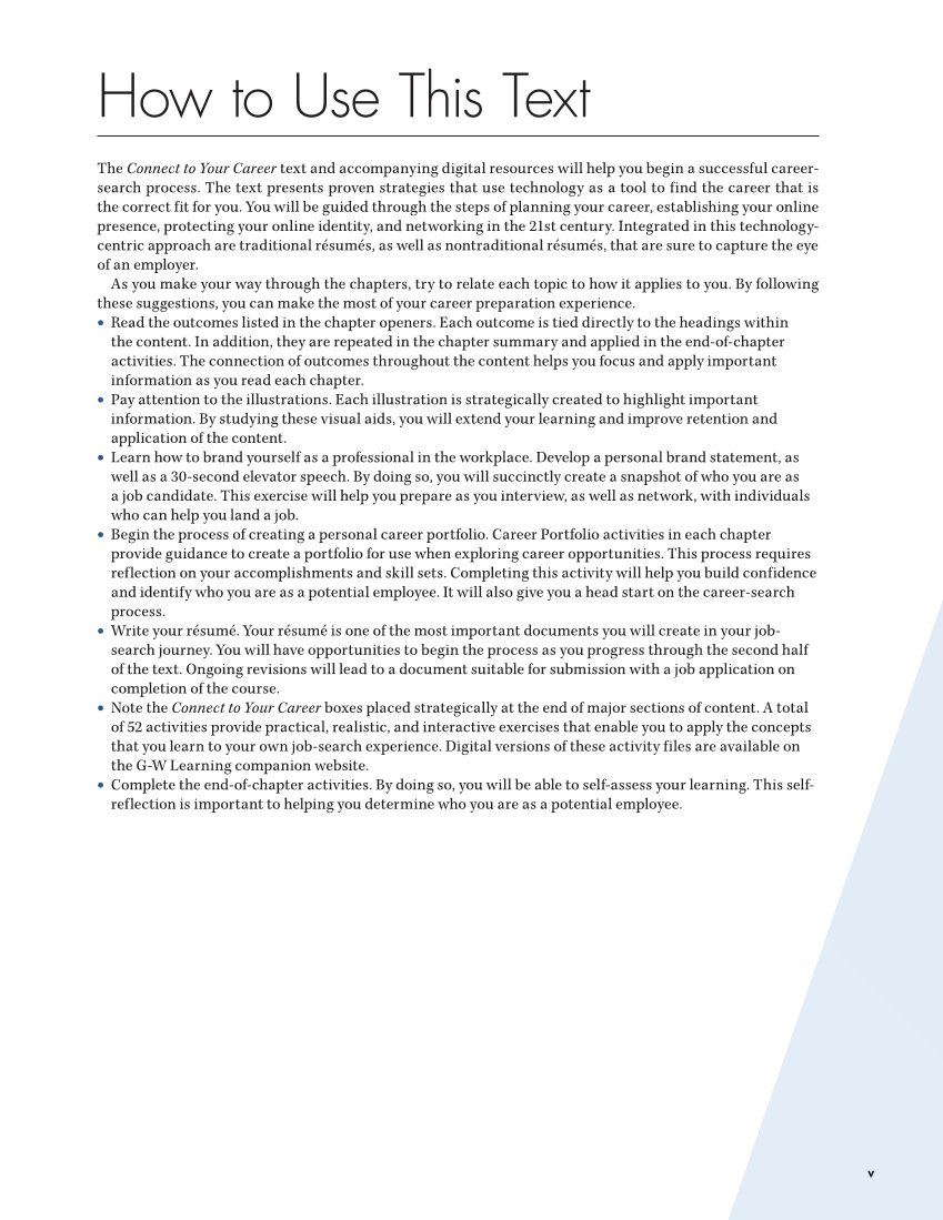 Connect to Your Career 3e page v