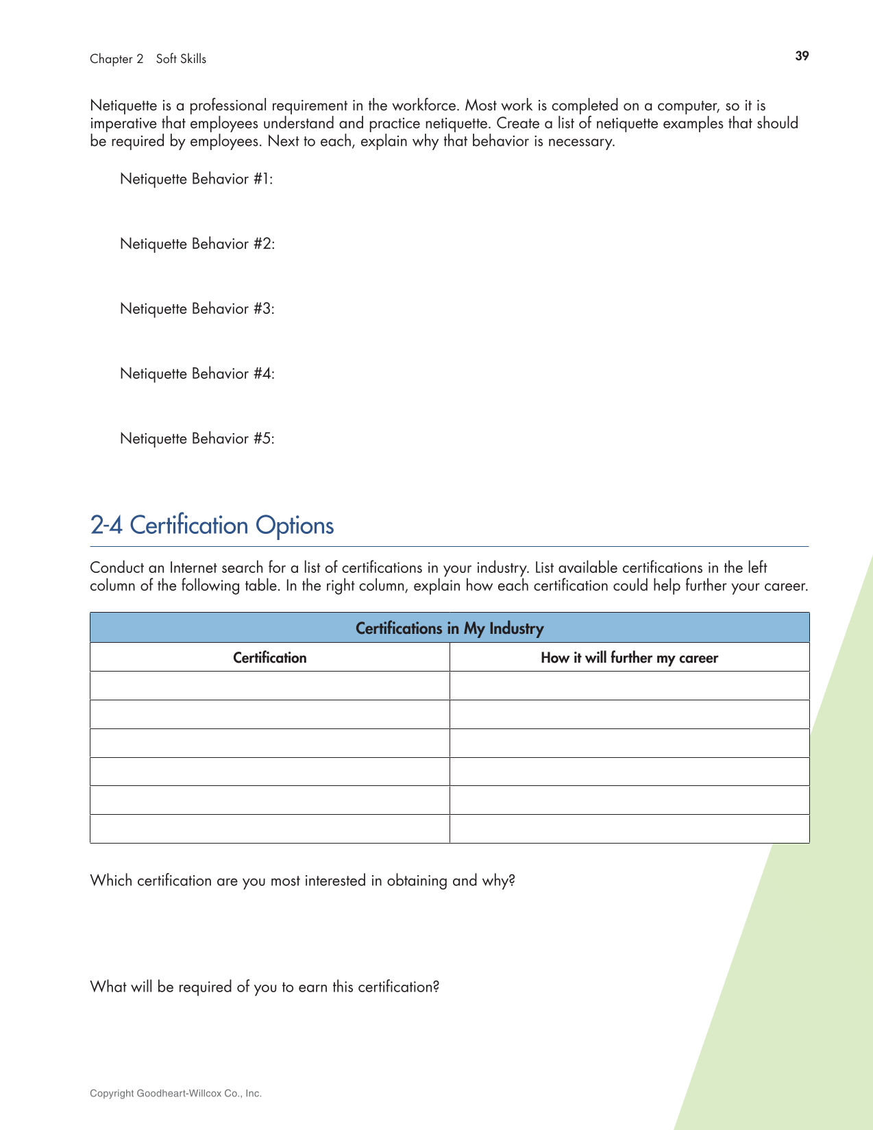 Connect to Your Career 3e page 39