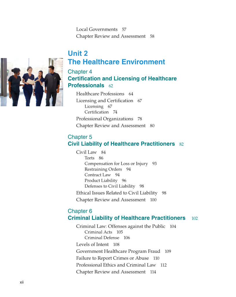 Medical Law & Professional Ethics 2e page xii