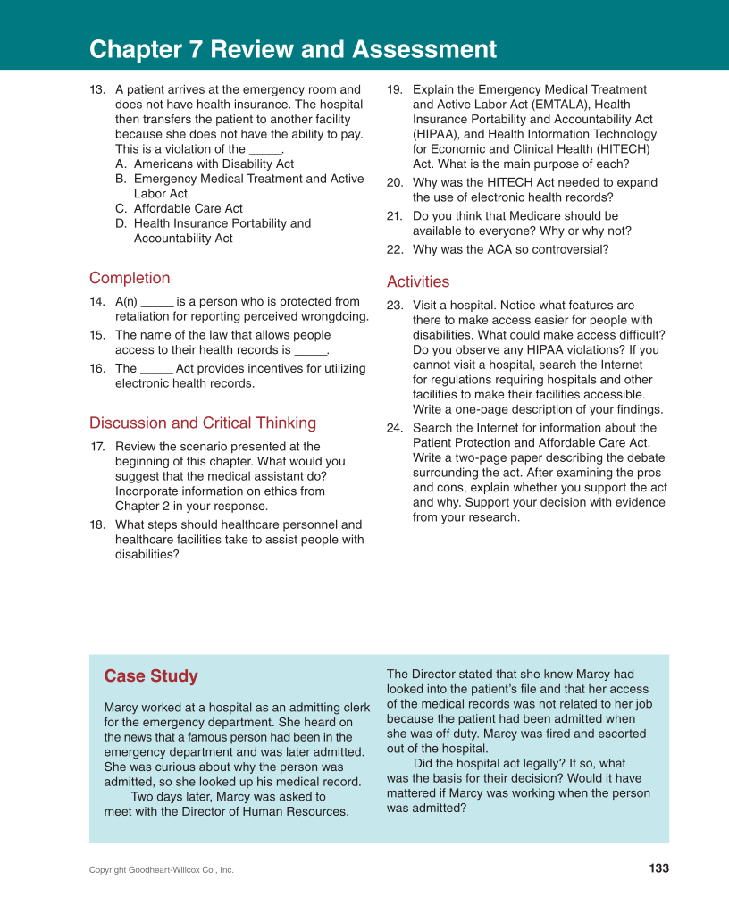 Medical Law & Professional Ethics 2e page 133