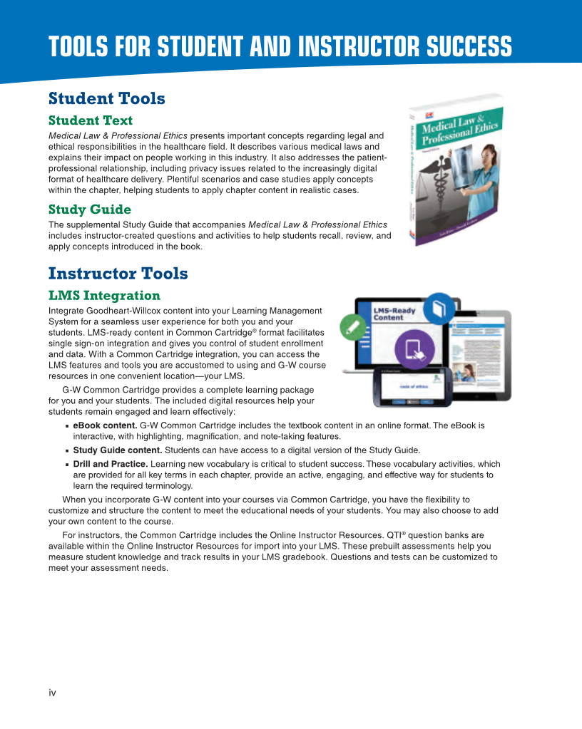 Medical Law & Professional Ethics 2e page iv