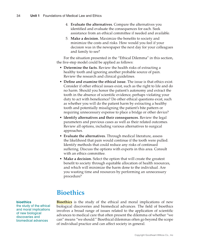 Medical Law & Professional Ethics 2e page 34