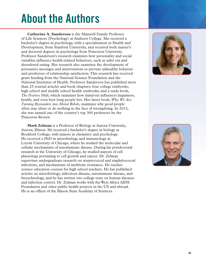 Human Sexuality to Accompany Essential Health Skills 3e page iii