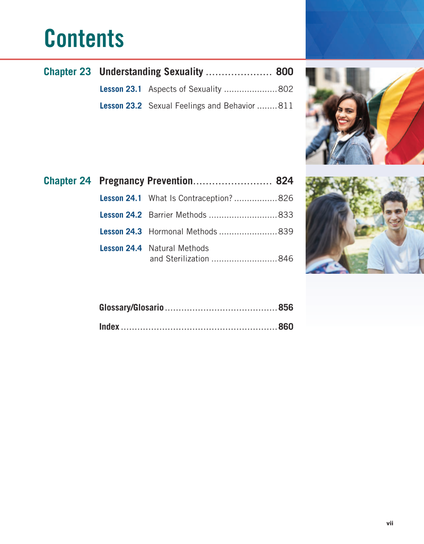 Human Sexuality to Accompany Essential Health Skills 3e page vii