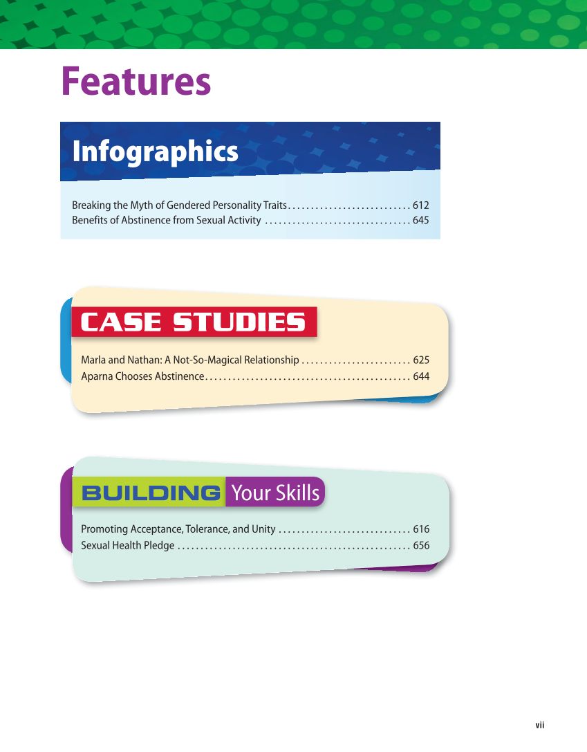 Human Sexuality to Accompany Essential Health Skills for Middle School 2e page vii