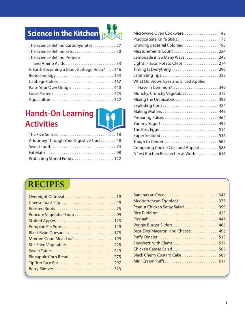 Adventures in Food and Nutrition 6e, Textbook page 1