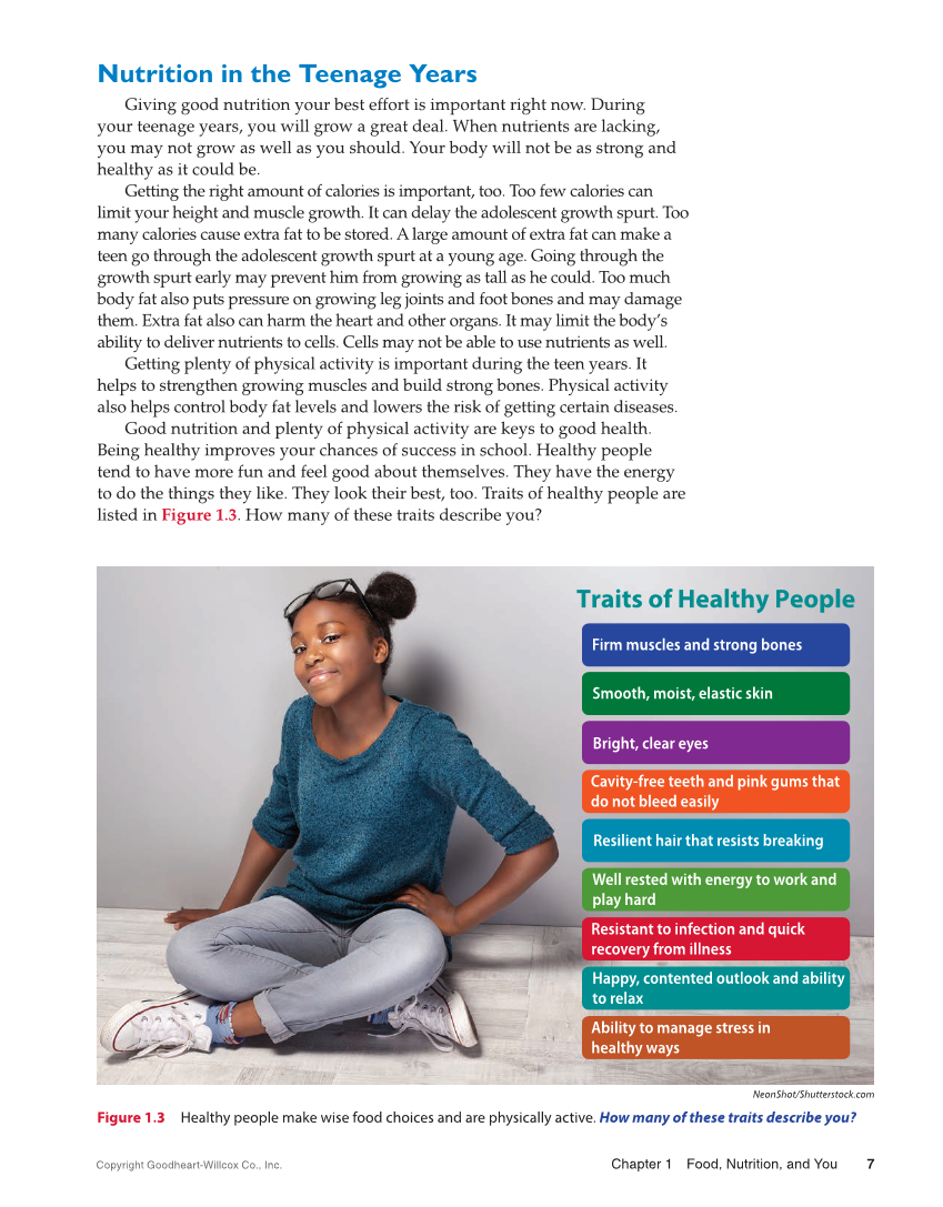 Adventures in Food and Nutrition 6e, Textbook page 7