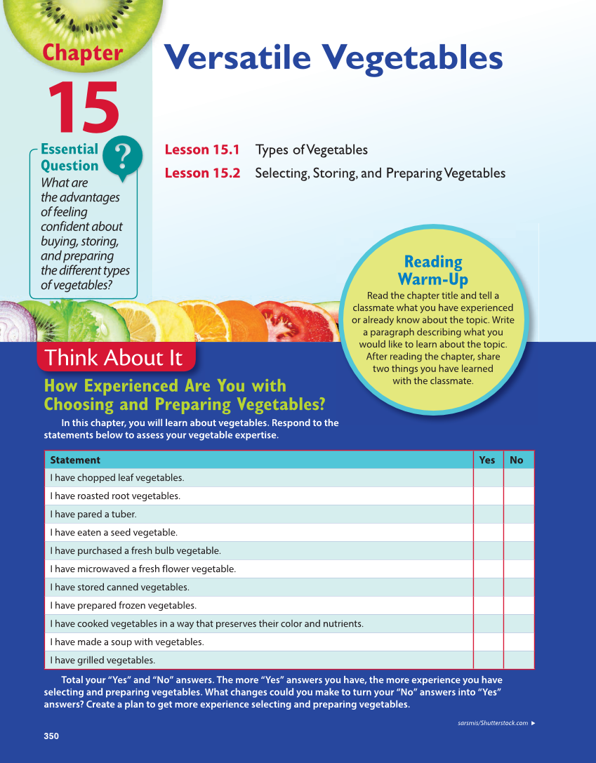 Adventures in Food and Nutrition 6e, Textbook page 350