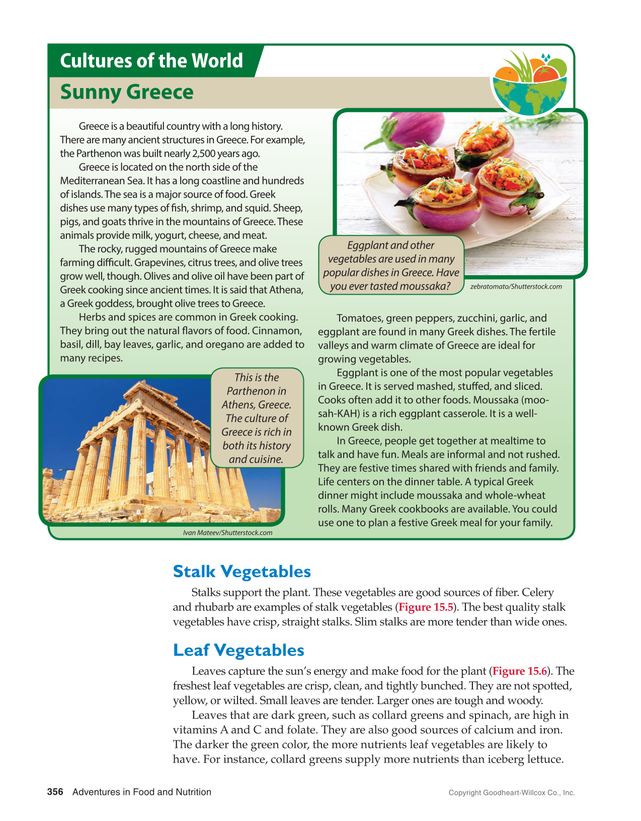 Adventures in Food and Nutrition 6e, Textbook page 356