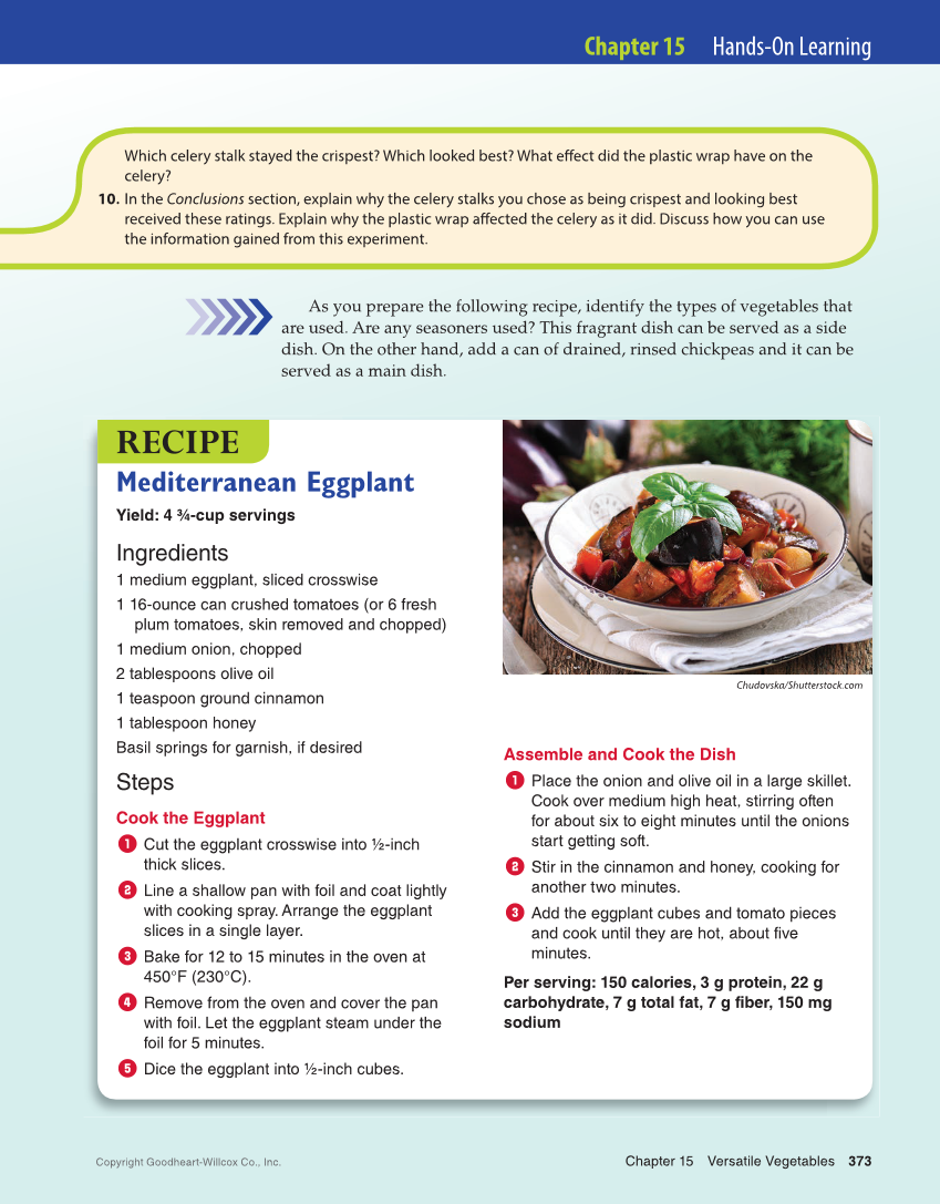 Adventures in Food and Nutrition 6e, Textbook page 373