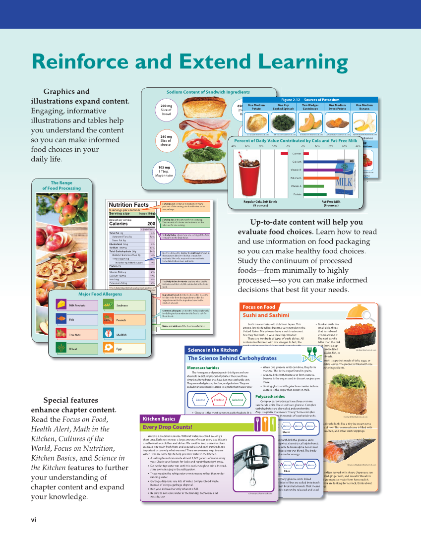 Adventures in Food and Nutrition 6e, Textbook page vi