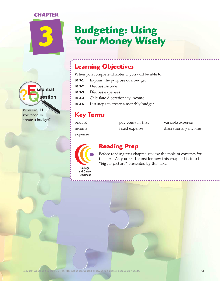 Exploring Financial Literacy, 2nd Edition page 43