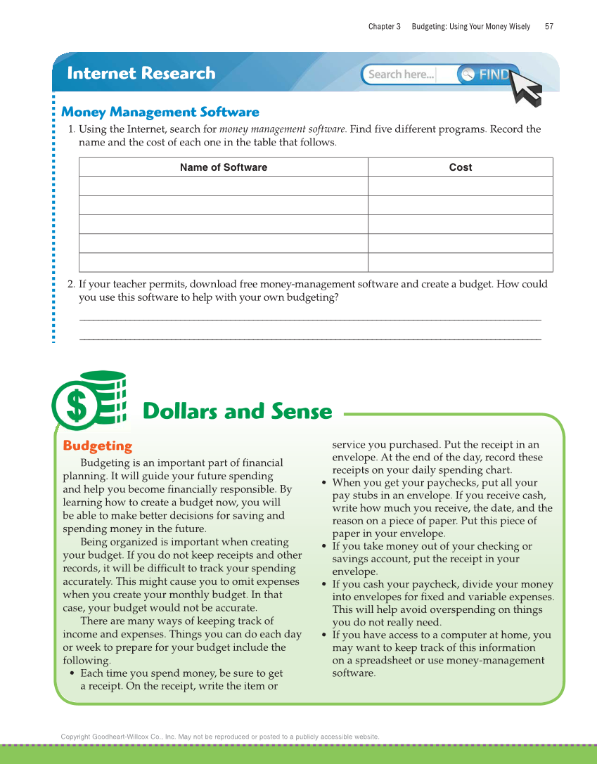 Exploring Financial Literacy, 2nd Edition page 57