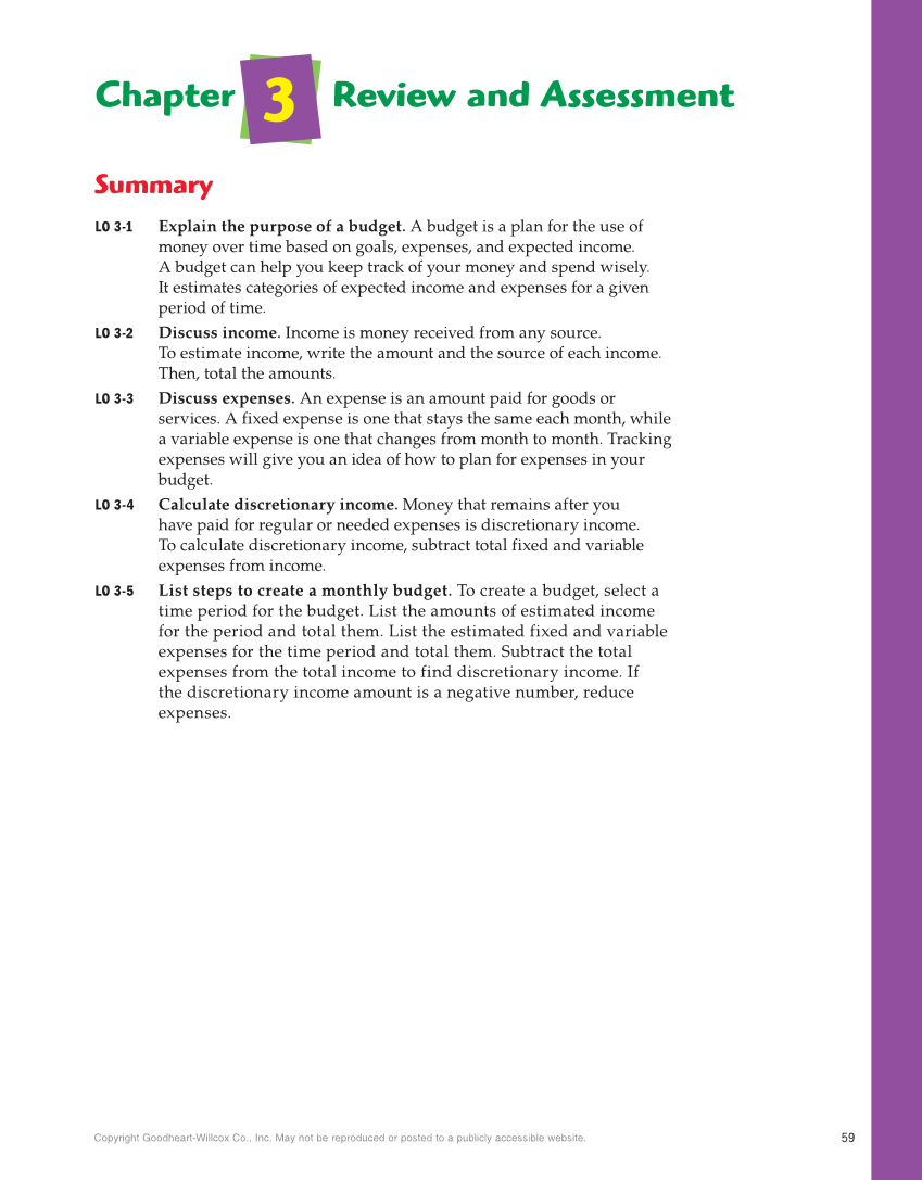 Exploring Financial Literacy, 2nd Edition page 59