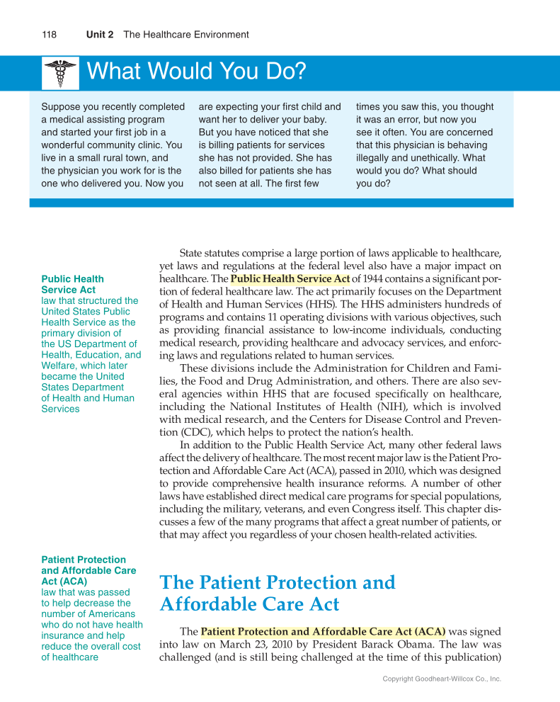 Medical Law & Professional Ethics, 1st Edition page 118