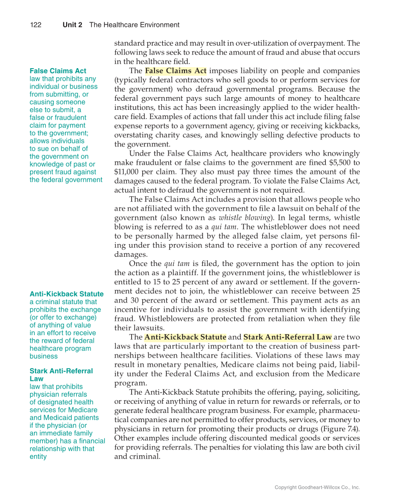 Medical Law & Professional Ethics, 1st Edition page 122