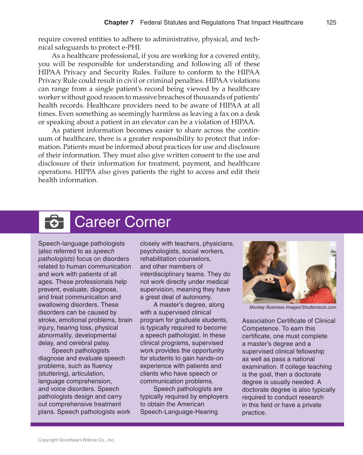 Medical Law & Professional Ethics, 1st Edition page 125