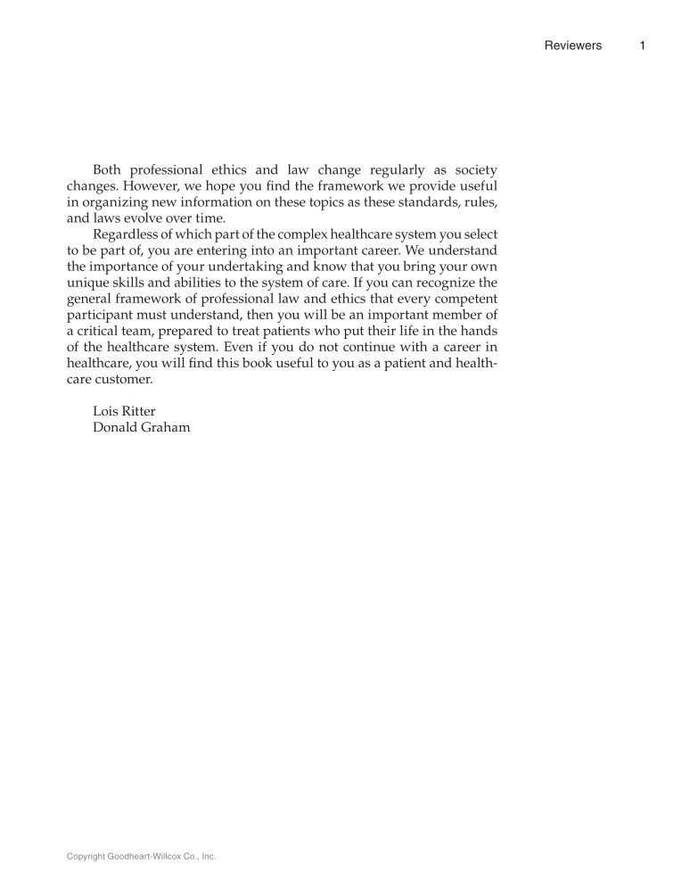 Medical Law & Professional Ethics, 1st Edition page 1