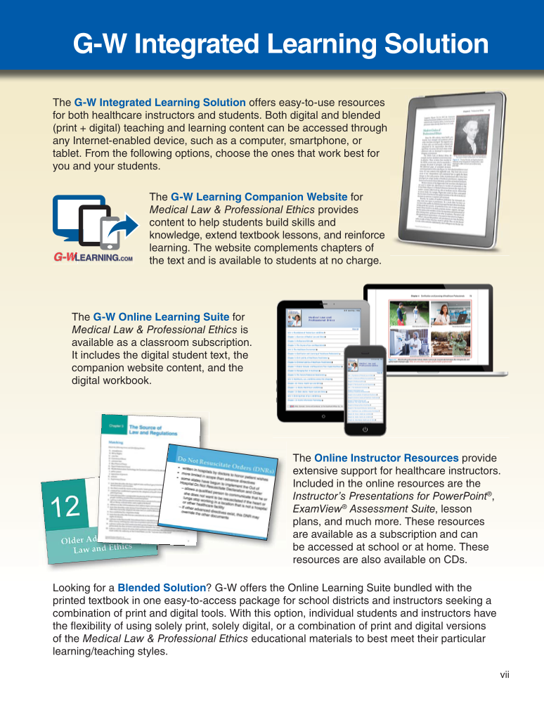 Medical Law & Professional Ethics, 1st Edition page vii