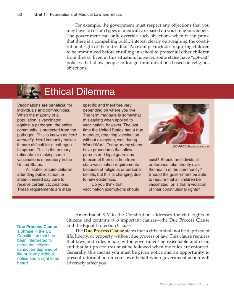 Medical Law & Professional Ethics, 1st Edition page 50