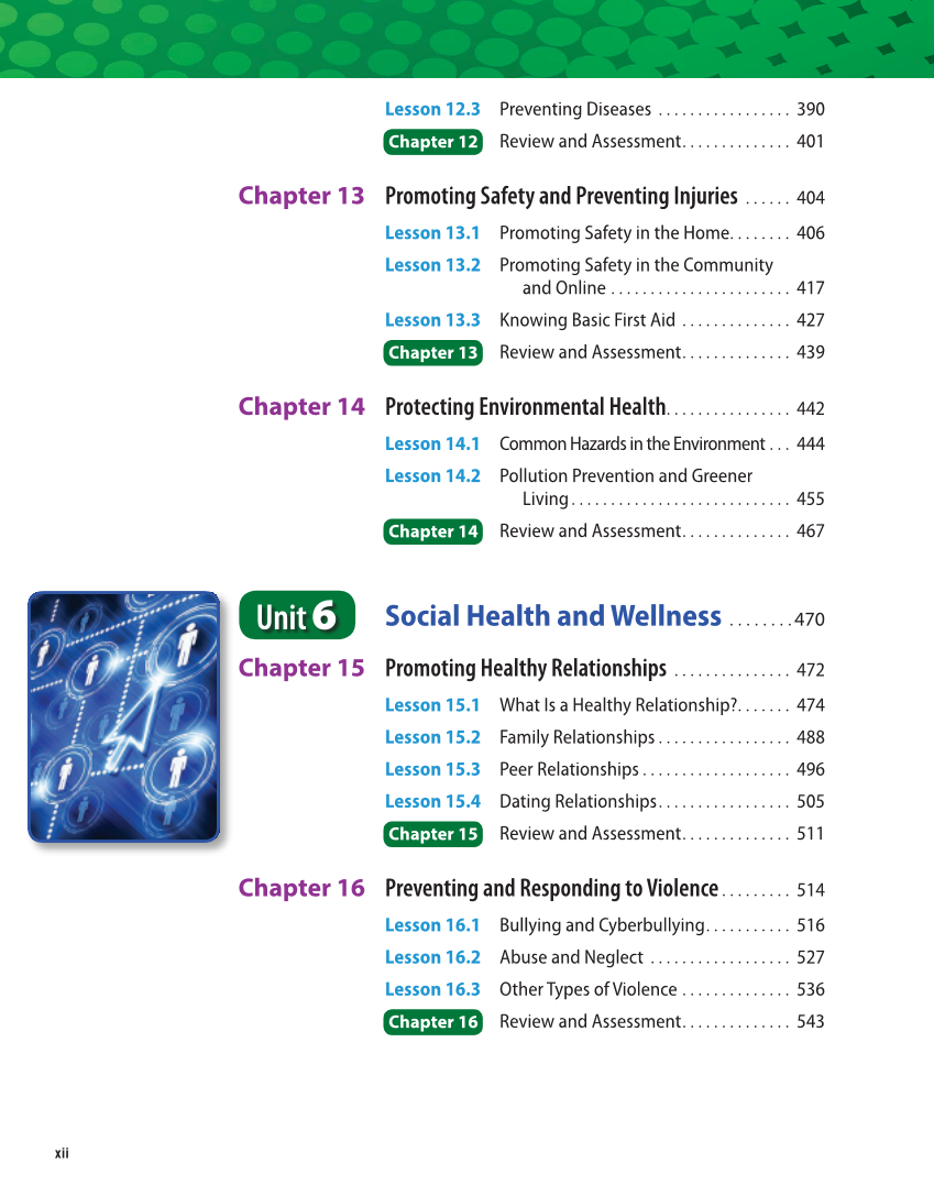 Essential Health Skills for Middle School 2e page xii