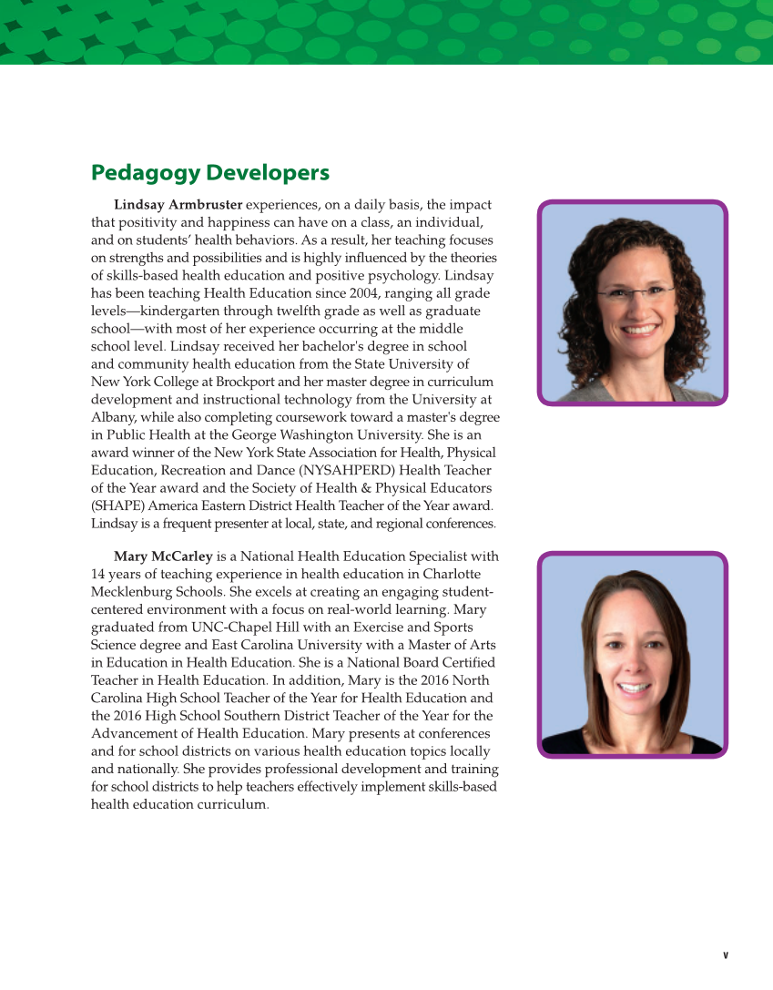 Essential Health Skills for Middle School 2e page v